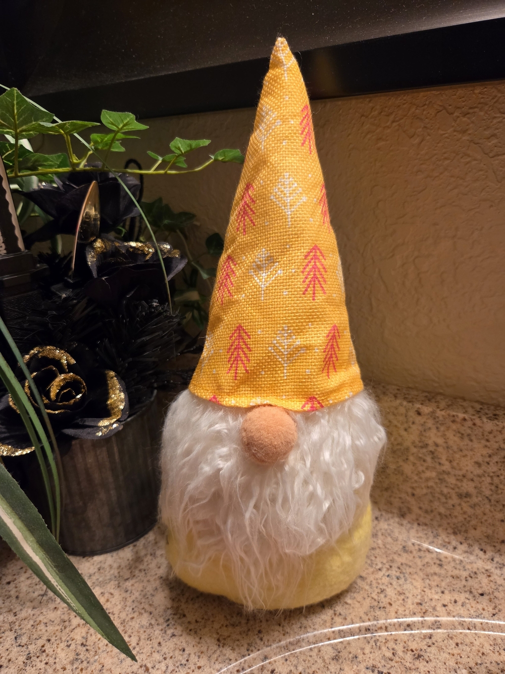 Target Yellow and White Plush Gnome